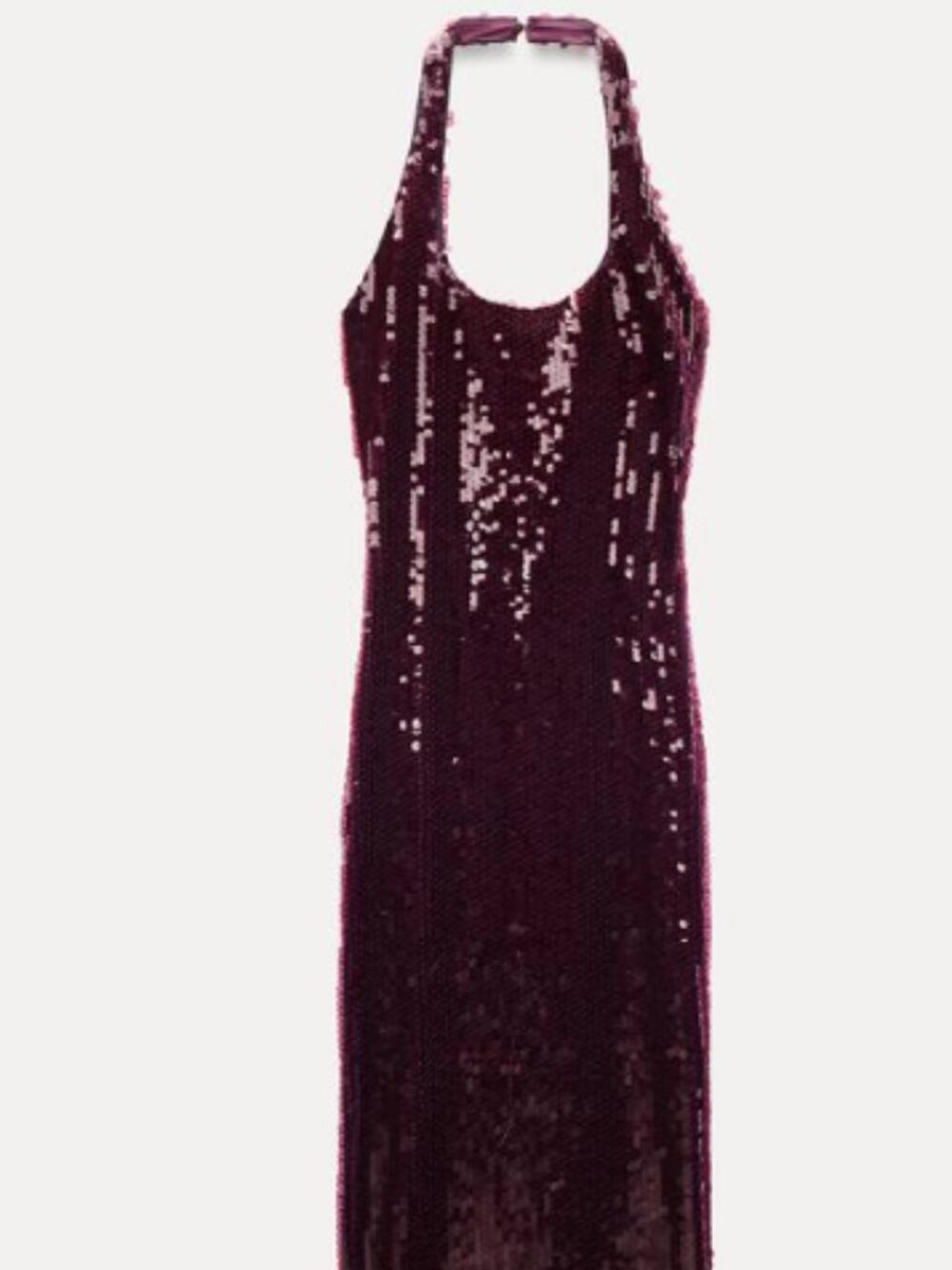 MIDI SEQUIN HALTER DRESS